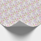 Niedlich rosa Krankenpflegethema Geschenkpapier (Ecke)