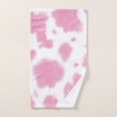 Niedlich rosa Kuh Print Western Rodeo Badhandtuch Set (Handtuch)