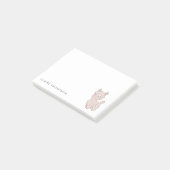 Niedlich rosa Lama Post-it Klebezettel (angewinkelt)