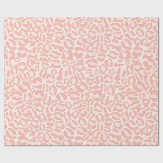 Niedlich rosa Leopardrucke Geschenkpapier (Flach)