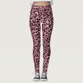 Niedlich rosa Leopardrucke Leggings (Vorderseite)