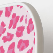 Niedlich rosa Leopardrucke | MIT MONOGRAMM Pickleball Schläger (Linke Seite)