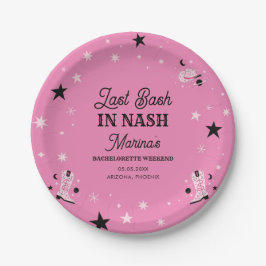 Niedlich rosa letzter Bash in Nash Nashville Bache Pappteller