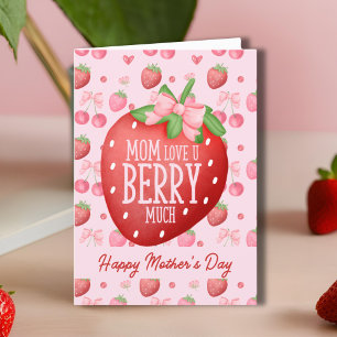 Niedlich Rosa Liebe Berry Much Mother Day Karte