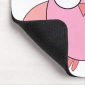 Niedlich rosa Liebe Sie Owl Mousepad (Ecke)