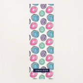 Niedlich-rosa-lila-blaues Geodmuster personalisier Yogamatte (Vorderseite)