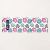 Niedlich-rosa-lila-blaues Geodmuster personalisier Yogamatte (Vorderseite (Horizontal))
