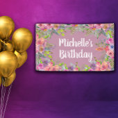 Niedlich rosa Lila Farbe Bläsergeburt Banner