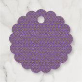 Niedlich rosa Lila Geschenkanhänger (Rückseite)