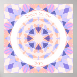 Niedlich rosa Lila Reichweite für die Sterne Motiv Poster