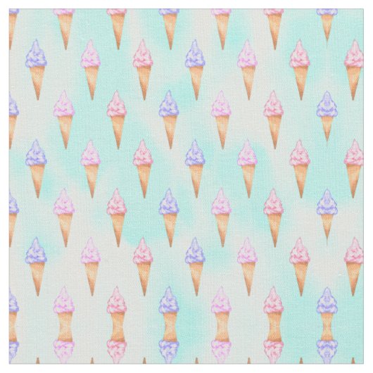 Niedlich rosa Lila Sommer Eiscreme Stoff (Nahaufnahme)