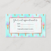 Niedlich rosa Lila Sommer Eiscreme Terminkarte (Vorderseite)