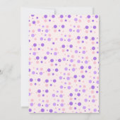 Niedlich Rosa Lila Sweet One Birthday Dankeskarte (Rückseite)