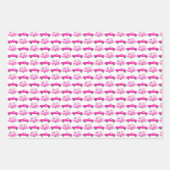 Niedlich rosa LKW und Anhänger RV Erlebnis Geschenkpapier Set (Vorderseite 3)