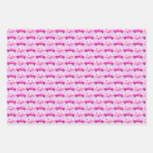 Niedlich rosa LKW und Anhänger RV Erlebnis Geschenkpapier Set (Vorderseite 2)