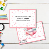 Niedlich-rosa Macarons und Herz - Kleines Valentin Karte