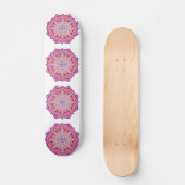 niedlich-Rosa-Mandala Skateboard (Vorderseite)