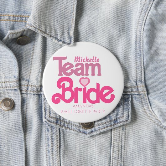 Niedlich-rosa-Mannschaftsbriefe Button (Beispiel)