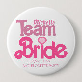 Niedlich-rosa-Mannschaftsbriefe Button (Vorderseite)