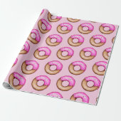 Niedlich rosa Mattierte Donuts mit Sprinklermuster Geschenkpapier (Ungerollt)