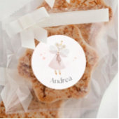 Niedlich rosa Mausaufkleber Runder Aufkleber