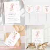 Niedlich rosa Mausaufkleber Runder Aufkleber