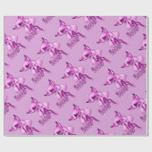 Niedlich rosa Meow Tiger Cat Wrapping Paper Geschenkpapier (Flach)