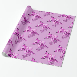 Niedlich rosa Meow Tiger Cat Wrapping Paper Geschenkpapier