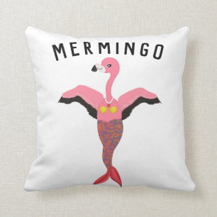 Niedlich rosa Mermaid Flamingo Magical Bird Artwor Kissen