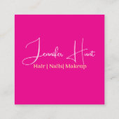 Niedlich rosa Minimalistische QR-Code Business Car Quadratische Visitenkarte (Rückseite)