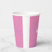 Niedlich rosa mit pastellblauen Punkten Girl Pappbecher (Rechts)
