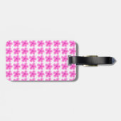 niedlich rosa, modern mit Monogramm Gepäckanhänger (Rückseite horizontal)