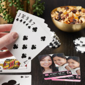 Niedlich-rosa-Mommy und ich benutzerdefinierbarer Spielkarten (In Situ)