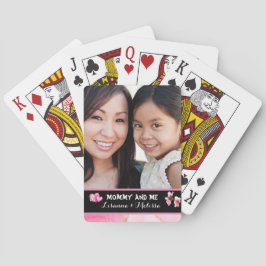 Niedlich-rosa-Mommy und ich benutzerdefinierbarer  Spielkarten