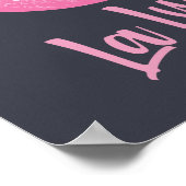 Niedlich-Rosa-Mondtäuschung Französisch-La Lune Bl Poster (Ecke)