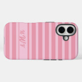 Niedlich rosa, monochromatisch gestreift Case-Mate iPhone hülle (Rückseite (Horizontal))