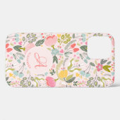 Niedlich rosa Monogramm Name personalisiert gurt Case-Mate iPhone Hülle (Rückseite (Horizontal))