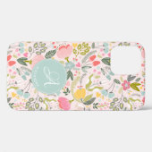 Niedlich rosa Monogramm Name personalisiert gurt Case-Mate iPhone Hülle (Rückseite (Horizontal))