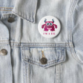 Niedlich rosa Monster Button (Beispiel)