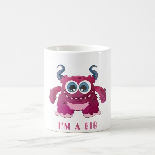 Niedlich rosa Monster Kaffeetasse (Mittel)