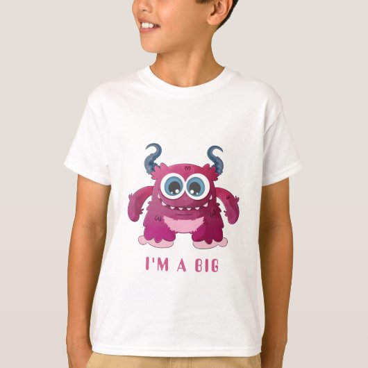 Niedlich rosa Monster T-Shirt (Vorderseite)