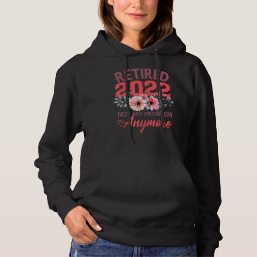 Niedlich Rosa müde 2022 Ruhestand für Frauen 2022 Hoodie (Vorderseite)