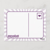 Niedlich-Rosa-Mustache Postkarte (Rückseite)