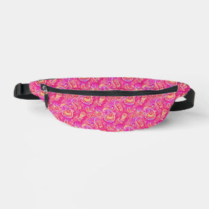 Niedlich rosa, nahtlose Paisley-Optik Bauchtasche