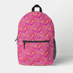Niedlich rosa, nahtlose Paisley-Optik Bedruckter Rucksack