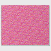 Niedlich rosa, nahtlose Paisley-Optik Geschenkpapier (Flach)