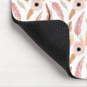 Niedlich rosa Name Floral Wasserfarbe Girl Mousepad (Ecke)