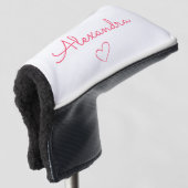 Niedlich rosa Name Golf Headcover (3/4 Vorderseite)