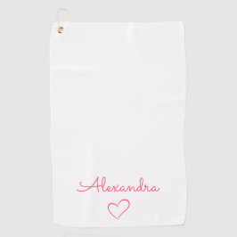 Niedlich rosa Name Golfhandtuch