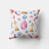 Niedlich rosa Name Personalisiert Unicorn Kinderzi Kissen (Rückseite)